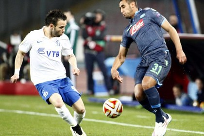 «Динамо» в меньшинстве уступило «Наполи» в Лиге Европы