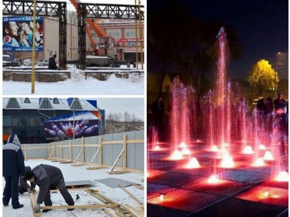 В юбилейном Ачинске началось строительство «шагающего» фонтана