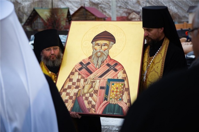 В красноярском Успенском монастыре появилась новая икона. Ее написали в монастыре горы Афон