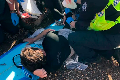 Укушенный серфингист ударил по рылу акулу-людоеда и спас себе жизнь