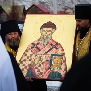 В красноярском Успенском монастыре появилась новая икона. Ее написали в монастыре горы Афон