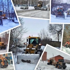 В Ачинске на борьбу с последствием снегопадов выведена вся дорожная спец.техника