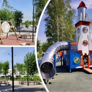 В Ачинске началась установка «космических» детских комплексов