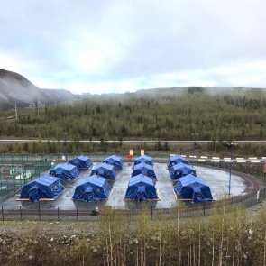 В вахтовом поселке Северо-Енисейского района завершается строительство полевого лагеря