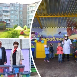 В детском саду №21 завершились работы по обновлению прогулочных участков