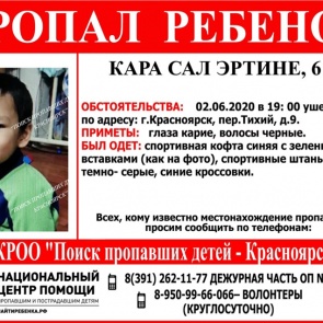 В Красноярске экстренно объявлен сбор добровольцев для поисков пропавшего 6-летнего мальчика